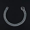 925 Silver Men Fishtail Chain Bracelet 10MM Chain Link Bracelet
