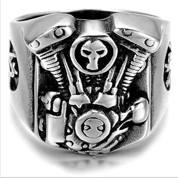 Silver Handmade Biker Harley-Davidson Motorcycle Ring